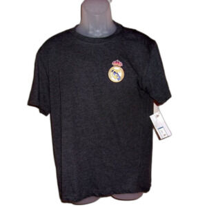 Hky Sportswear Medium Real Madrid Charcoal Gray T-Shirt NWT